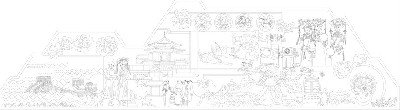 民族團(tuán)結(jié)浮雕雕塑原創(chuàng)手繪設(shè)計(jì)稿